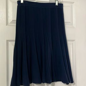 Navy blue pleated sweater skirt.  Anthropology